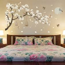Who doesn't love paper wall decor ideas? Amazon Com Amaonm Chinese Style White Flowers Black Tree And Flying Birds Wall Stickers Removable Diy Wall Art Decor Decals Murals For Offices Home Walls Bedroom Study Room Wall Decaoration 50 X74 Kitchen