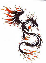This type of tattoo is colored with red, yellow or orange ink. Fire Dragon By Kitsune Lunar Rose Deviantart Com On Deviantart Celtic Dragon Tattoos Dragon Tattoo Art Red Dragon Tattoo