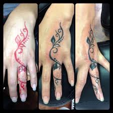 I Would Never Get This Done Myself But I Like The Leaves Cover Up Tattoos Wedding Finger Tattoos Ring Finger Tattoos