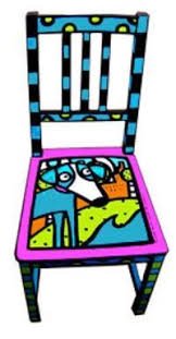 Funky Hand Painted Furniture Hand Painted Chair Paintedchair Painted Chairs Whimsical Painted Furniture Whimsical Furniture