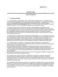 946/2005 pentru aprobarea codului controlului intern cuprinznd standardele de management/control intern la entitatile publice si pentru dezvoltarea sistemelor de control intern/managerial, cu modificarile si completarile ulterioare. Anexa 4 Instructiuni De Intocmire Aprobare Si Predare Raport Scim