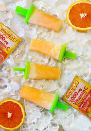 Ward off germs of cold + flu season! Orange Cream Pops Featuring Emergen C Vitamin C Packs