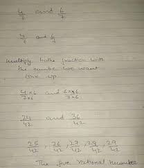 16/28 plus 35/28 is equal to 51/28; Find Five Rational Number Between 4 By 7 And 6 By 7 Brainly In