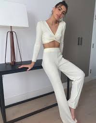 Plus size mocha co ord popcorn knit wide leg trousers. Cream Lounge Co Ord Knitted Wide Leg Trousers Asos Lounge Wear Womens Loungewear Neon Leggings