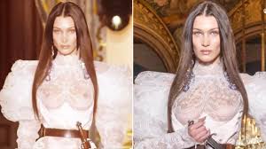 Maybe you would like to learn more about one of these? Bella Hadid Oben Ohne Supermodel Posiert Mit Dolch In Transparentem Brautkleid Stern De