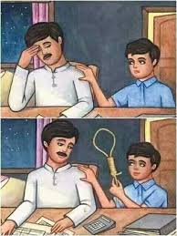Meme ⚡ Thằng bé đưa dây thòng lọng cho bố - đây là giải pháp