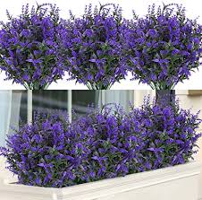 Shop fake window on aliexpress now! Amazon Com 9 Bundles Artificial Lavender Flowers Uv Resistant Plastic Fake Plants Flowers For Indoor Outdoor Home Garden Window Box Table Centerpieces Wedding Party Decor Kitchen Dining