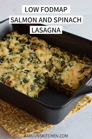 Low Fodmap Salmon And Spinach Lasagna Karlijn S Kitchen Recept In 2020 Glutenvrij Spinazie Lasagne