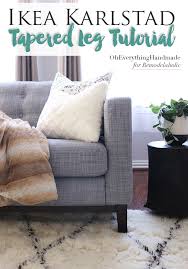 Here's montage instruction for karlstad sofa bed frame & cover. Remodelaholic Ikea Karlstad Sofa Tapered Leg Tutorial