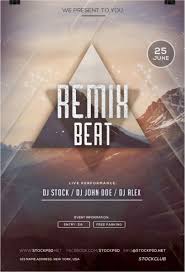Remix Beat Is A Free Psd Flyer Template To Download This Psd File Is With Alternative Colors And In Print Ready Remix Beat Flyer Is In Psd Editable Format Tha