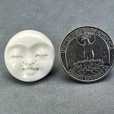 Bead Bar by Artrade: One(1)vintage Pendant Hand Carved Bone Sun Face, Ox  Bone Sun Face, Vintage Ox Bone Face Charm, Estate Sale