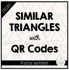See how this improves your tpt experience. Similar Triangles Worksheet Freebie With Qr Codes Tpt