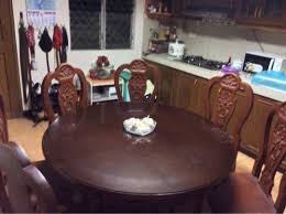 Retro dining tables might be glitzy and bright or subtle and sophisticated. 6 Seater Round Dining Table Tanguile For Sale Furniture Home Living Furniture Chairs On Carousell