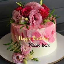 Best Of Rose Flower Birthday Cake With Name And Description In 2020 Happy Birthday Flower Cake Happy Birthday Cakes Birthday Cake With Flowers