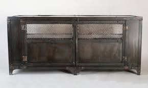Pin By Kelly Ross On For The Home Metal Media Cabinet Industrial Media Cabinet Industrial Chic Table