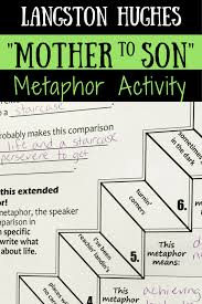 Mother To Son Langston Hughes Digital Poem Activities Printable Digital Poetry Middle School Poem Activities Poetry Activities
