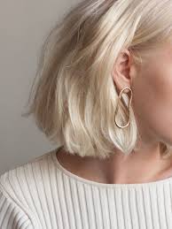 Beigr Knit And Golden Details Soft Oval Earrings In Gold Vermeil Sac Dalgali Sac Modelleri Uzun Sac