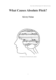 Pdf What Causes Absolute Pitch