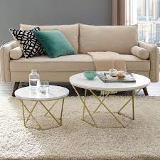 Modern Nesting Coffee Table Set White Marble Gold Rc Willey Furniture Store Nesting Coffee Tables Gold Coffee Table Living Room Coffee Table