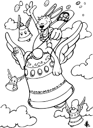 On peut facilement adapter ce jeu en coloriage : Coloriage Cloche Et Lapin Paques A Imprimer Sur Coloriages Info