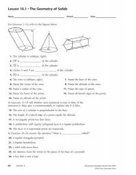 For every answer, you had to round to the hundredths place and the same requirements were needed for the final answer. Lesson 10 1 The Geometry Of Solids