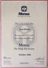 By presenting evidence of a qualifying score in an approved standard iq test taken elsewhere see prior evidence below. Direct International Mensa Membership Certificate Available For Mensa International Members Only British Mensa Shop
