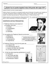 Biografia Corta De Simon Bolivar Para Niños De Primaria Federico Garcia Lorca Lectura De Comprension Aula De Espanol Comprension Lectora Para Secundaria