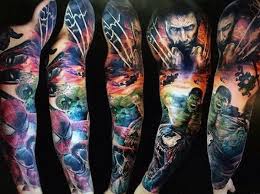 Top 57 Marvel Tattoo Ideas 2021 Inspiration Guide Tattoo Sleeve Designs Full Sleeve Tattoos Tattoos For Guys