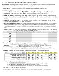 Solubility often depends on temperature; Gizmo Answer Key Solubility And Temperature