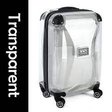 guaranteed100 20 travel transparent plastic suitcase trolley case hard shell luggage bag tsa lock rolling wheel on a hard shell luggage suitcase bag suitcase