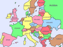 Europakarte, vinyl, größe din a0, 84,1 x 118,9 cm (gm). Europakarte Mit Hauptstadten Europakarte Zum Ausdrucken