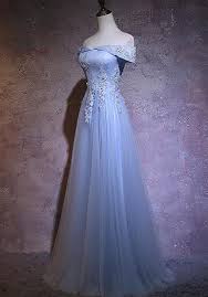 Blue Elegant Tull And Lace Bridesmaid Dress Beautiful Formal Gown Prom Dresses Blue Fantasy Dress Lace Bridesmaid Dresses