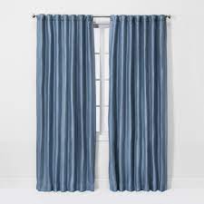 Actual width of our sheer voile. 108 X52 Faux Silk Room Darkening Window Curtain Panel Indigo Threshold Target