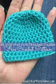 Beanie Hat For Preemie Babies Free Crochet Pattern Crochet Preemie Hats Preemie Crochet Crochet Hat Pattern