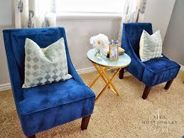 If you're looking for something sleek and contemporary. Sita Montgomery Interiors Blue Accent Chairs Accent Chairs Blue Bedroom Chair