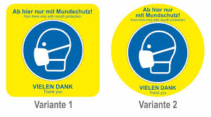 Auf dieser seite können sie die druckvorlagen kostenlos herunterladen und diese als hinweisschilder selbst drucken. Hinweisaufkleber Mundschutz Benutzen Top Qualitat Online Bestellen