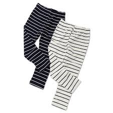 2018 Autumn Girls Skinny Long Pants Black White Striped Children Bottoms Leggings Kids Elastic Trousers Girls Cotton Boys Pants Size Chart Pants For