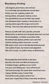 Blackberry Picking Poem By Seamus Heaney Poem Hunter Blackberry Picking Seamus Heaney Poems