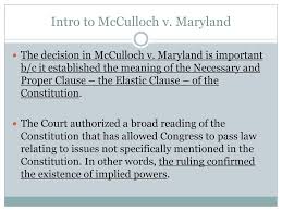Mcculloch V Maryland Chapter Ppt Download