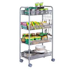 3 shelves provide plenty of room to store all of. 4 Tier Kitchen Utility Carts With Wheels For Living Room Heavy Duty Frame Laundry Cart Holds Heavy Detergent Bottles And Laundry Detergent For Kitchen Bathroom Washroom 66lbs Sliver S13716 Walmart Com Walmart Com