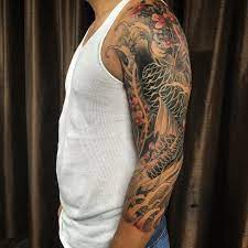 Asian Black And Grey Archives Chronic Ink Traditional Japanese Tattoo Sleeve Sleeve Tattoos Asian Tattoo Sleeve