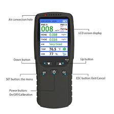 Temtop p1000 air quality monitor for pm2.5 pm10 co2 temperature. Handheld Air Quality Monitor Pm2 5 Hcho Tvoc Temperature Humidity Ato Com