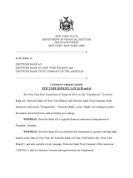Hilltop bank was founded in 1964 and the trust and financial services department was chartered in 1984. Ea20200706 Deutsche Bank Consent Order Pdf Money Laundering Deutsche Bank