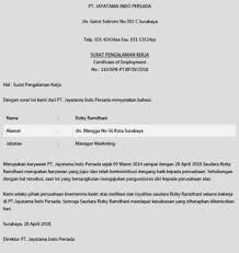 Dengan hormat dari penjelasan dan contoh di atas, bisa diketahui bahwa surat keterangan kerja merupakan surat yang dikeluarkan oleh lembaga atau instasi tertentu. Surat Pengalaman Kerja Fungsi Format Dan Contoh Terbaru