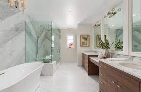 Bathroom flooring can be as much of a design element as a bathroom cabinet, lighting, and walls, so don't hold back! 75 Beautiful Coastal Bathroom Pictures Ideas July 2021 Houzz