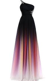 One Shoulder Long Ombre Chiffon Prom Dresses Simple Cheap Prom Fowns Dress For Teens Evening Dresses Party Dresses Dr0464 Evening Dress Beaded Cheap Prom Dresses Long Chiffon Prom Dress