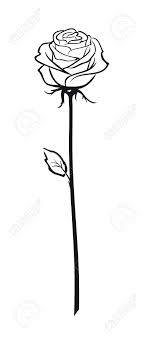 Download 90 royalty free long stem rose vector images. Drawing Simple Rose Drawing Outline With Stem