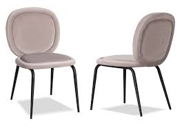 It does not require assembly and is instantly ready for the room. Belux Kaster Light Grey Velvet Dining Chair Set Of 2 Shop Now