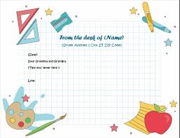 The name and address that is printed at.: Letterhead For Children