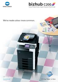 The download center of konica minolta! Bizhub C200 Poster Konica Minolta Color Printer Make Color
